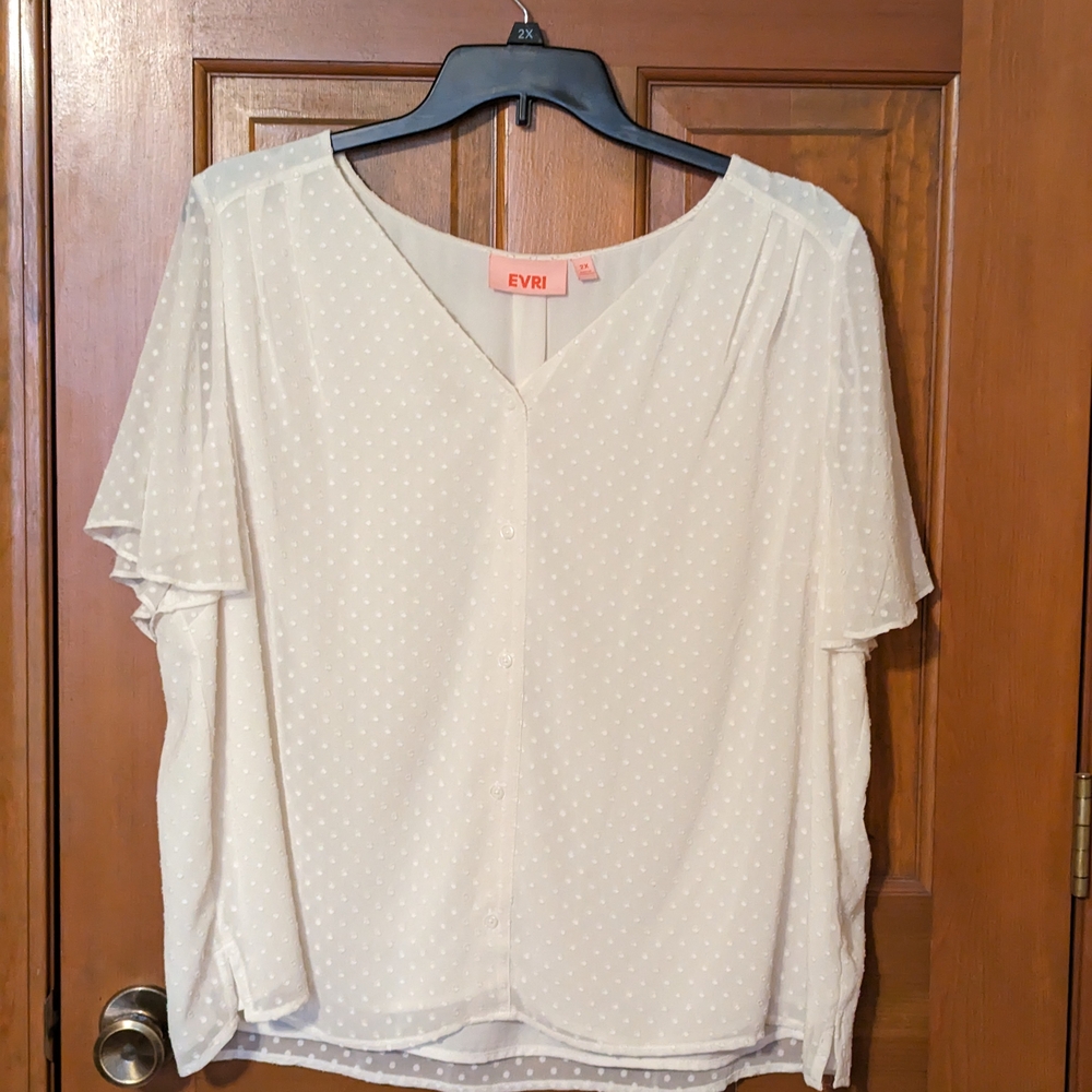 EVRI Women's Cream Blouse